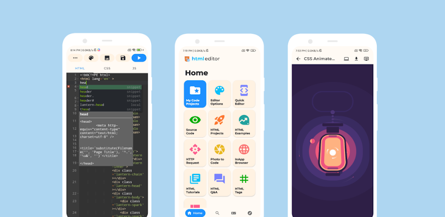 HTML Editor – HTML, CSS & JS 